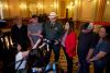 Senator Marie Alvarado-Gil speaks with reporters about SB 818