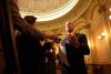 Sen. Niello discusses legislation with reporters